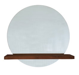 Hanah Home Conjunto de Espejo y Estante SUNSET Nogal